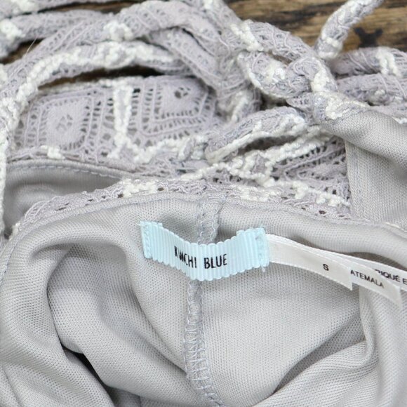 Kimchi Blue Womens Crochet Sleeveless Babydoll Dress 1678ff2e069589 Gray S - Picture 3 of 4